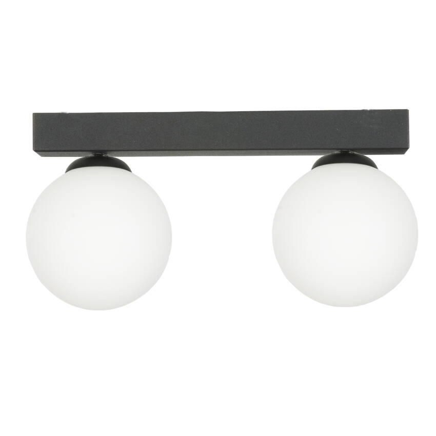 LAMPA SUFITOWA LISTWA KULE BIAŁE LED NAD STÓŁ INDUSTRIALNA CZARNA 3xE14 ARIAL 13-358