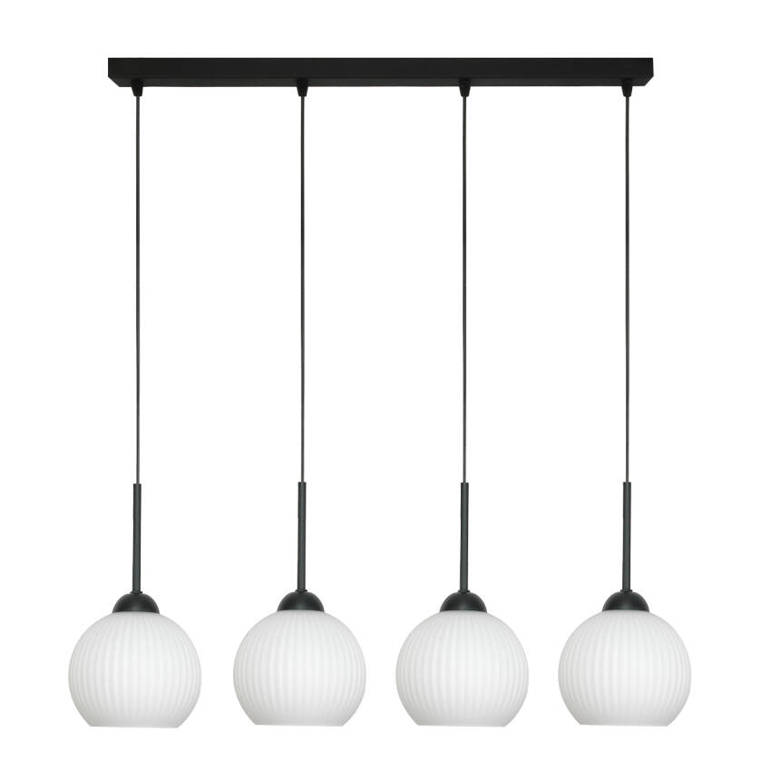 LAMPA WISZĄCA SUFITOWA ZWIS LISTWA BIAŁE KULE INDUSTRIALNA LOFT LED 4xE27 FIONA 14-981