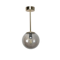 LAMPA SUFITOWA ZWIS KLOSZ GRAFIT ZŁOTA GLAMOUR DO SALONU KUCHNI 1xE14 TITAN GOLD II 15-586