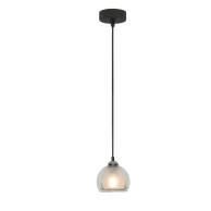 Lampa wisząca czarna nowoczesna klosz szklany BENARIVO 14-485