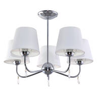 LAMPA WISZĄCA SUFITOWA ŻYRANDOL GLAMOUR NAD STÓŁ DO SALONU LED 5xE27 BRIGIT BIANCO 11-230