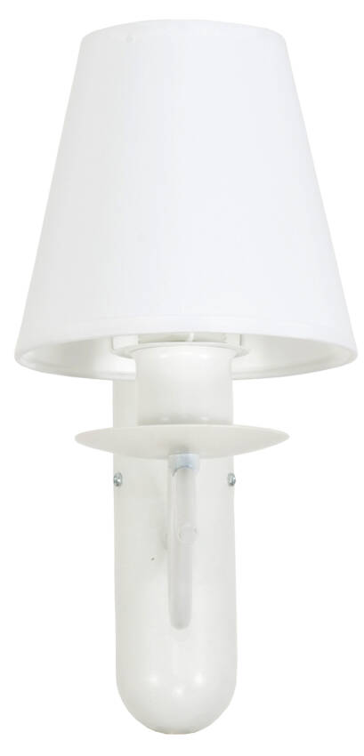 KINKIET ŚCIENNY DO SYPIALNI LOFT INDUSTRIALNY RETRO BIAŁY ABAŻUR 1xE27 RAMONA BIANCO 12-333