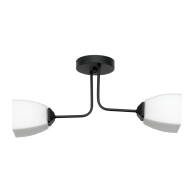 LAMPA WISZĄCA SUFITOWA ŻYRANDOL LOFT DO SALONU BIAŁE KLOSZE 2xE27 15-488 TRAPIK