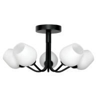 LAMPA WISZĄCA SUFITOWA ŻYRANDOL LED DO POKOJU LOFT BIAŁE KLOSZE 5xE27 15-300 SOFIA