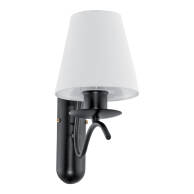 KINKIET ŚCIENNY ŁAZIENKOWY CZARNY BIAŁY ABAŻUR LED NAD LUSTRO 1xE27 RAMONA NEGRO 12-323