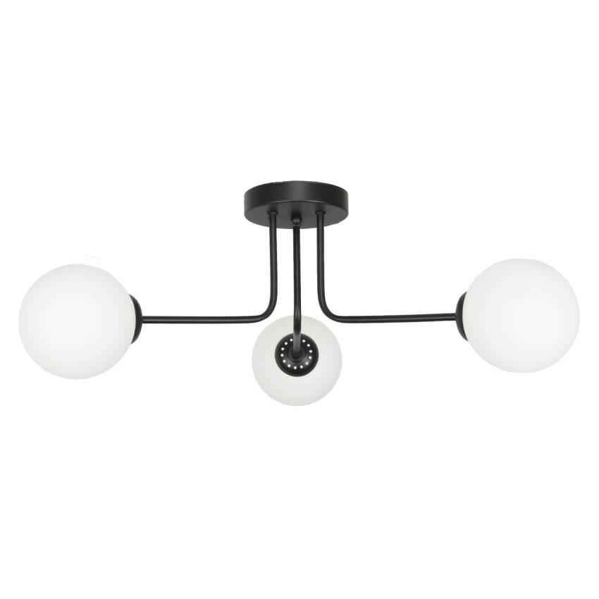 LAMPA WISZĄCA SUFITOWA ŻYRANDOL LED DO SALONU LOFT CZARNA 3xE14 BORGIO 14-842