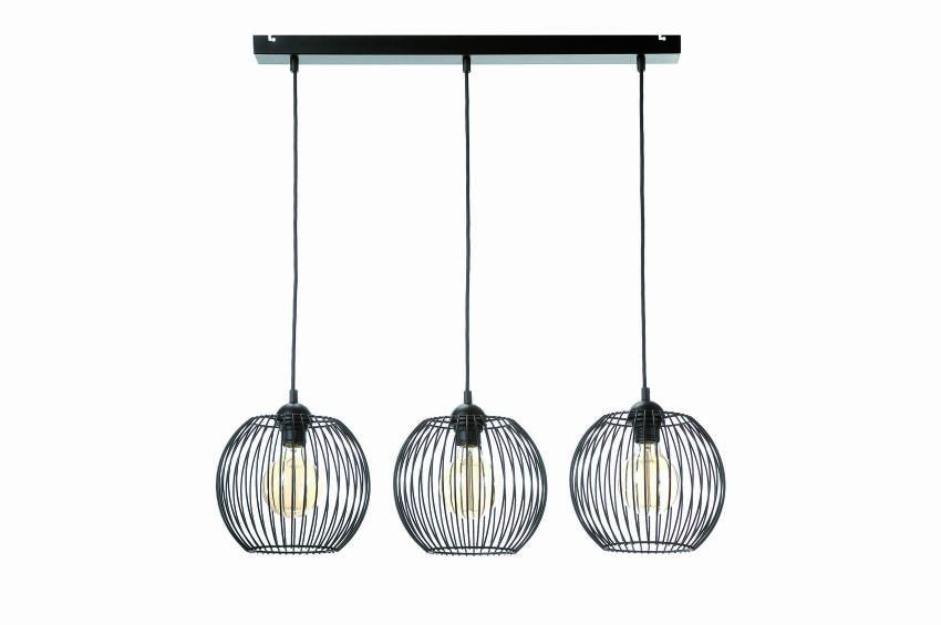 Lampa wisząca sufitowa industrialna loft czarna OBELIX 12-988