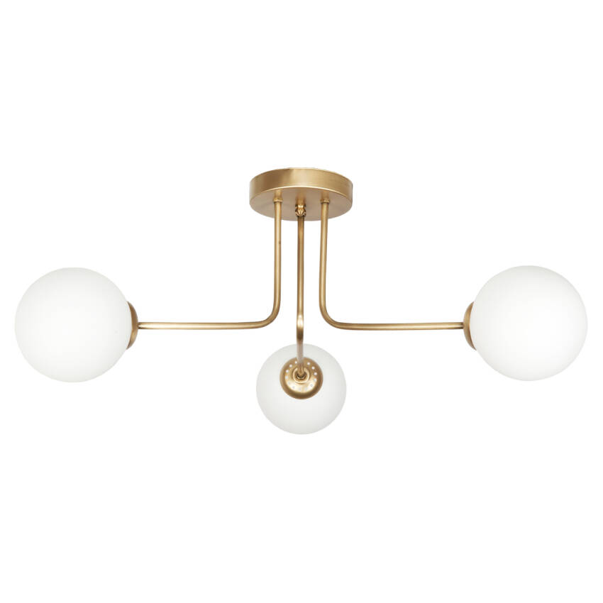 LAMPA WISZĄCA SUFITOWA ŻYRANDOL DO SALONU KULE ZŁOTA GLAMOUR LED 3xE14 COMO ZŁOTY 14-812