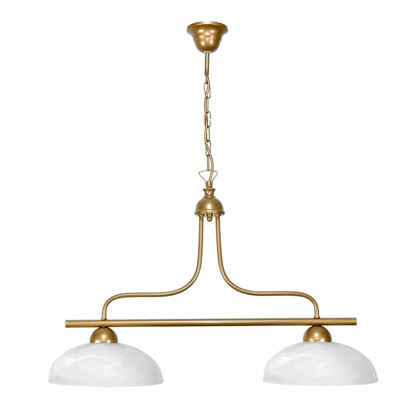 LAMPA WISZĄCA SUFITOWA LED NAD STÓŁ Z REGULACJĄ WYSOKOŚCI LOFT ZŁOTA 2xE27 NYKS 7-678