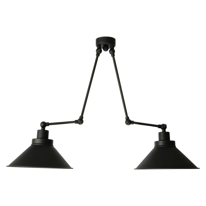 LAMPA WISZĄCA SUFITOWA ŻYRANDOL CZARNY INDUSTRIALNY LED DO KUCHNI 2xE27 COROLLA 13-338