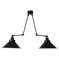 LAMPA WISZĄCA SUFITOWA ŻYRANDOL CZARNY INDUSTRIALNY LED DO KUCHNI 2xE27 COROLLA 13-338