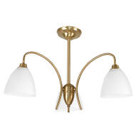 	LAMPA WISZĄCA SUFITOWA ŻYRANDOL GLAMOUR ZŁOTY DO SALONU PLAFON 3xE27 LISA 14-662