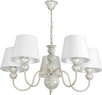 Lampa wisząca sufitowa biała abażur biały FRANK BIANCO 12-240