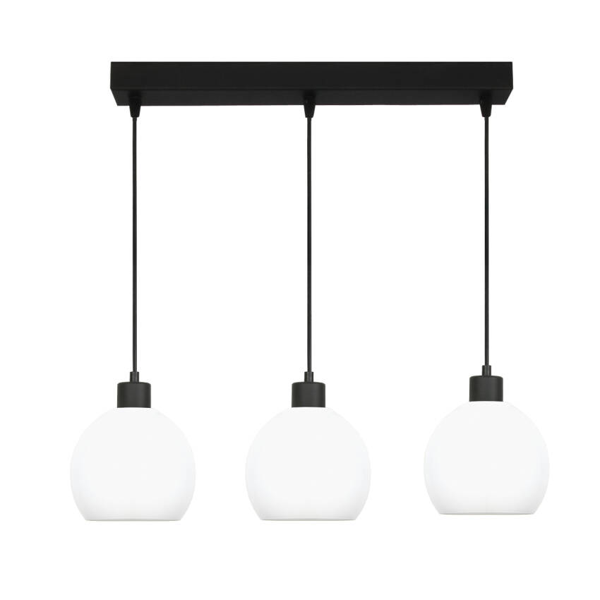LAMPA WISZĄCA LISTWA ZWIS ŻYRANDOL NAD STÓŁ BIAŁE KULE LOFT 1xE27 KATARA 14-172